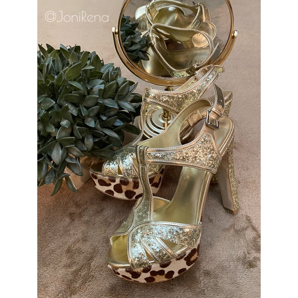 π₯Gold Cheetah/Leopard PLATFORMS | Size 7 π₯ - Picture 6 of 8